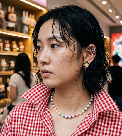 Labubu Ear Stack Set — 5 Character Studs | Wear Your Toys | Handmade in Korea