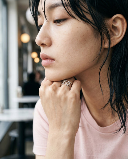 Chunky XO 925 Sterling Silver Bold Wide Band Ring | Handmade Korea