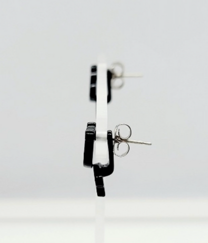 Handmade Two-Way Winnie the Pooh & Eeyore Mismatched Earrings Silver Post