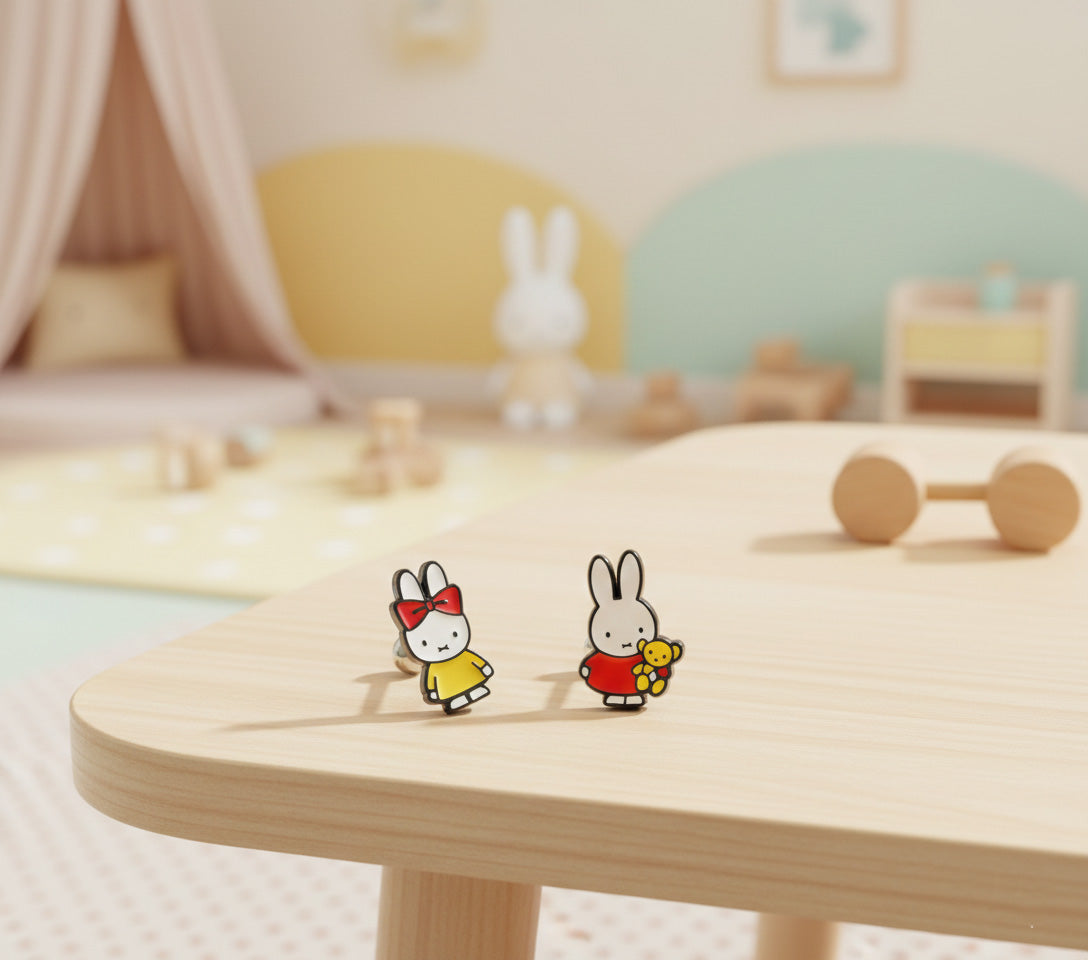 Premium Miffy (Nijntje) Enamel Piercing - Surgical Steel Cartilage Helix Conch Stud