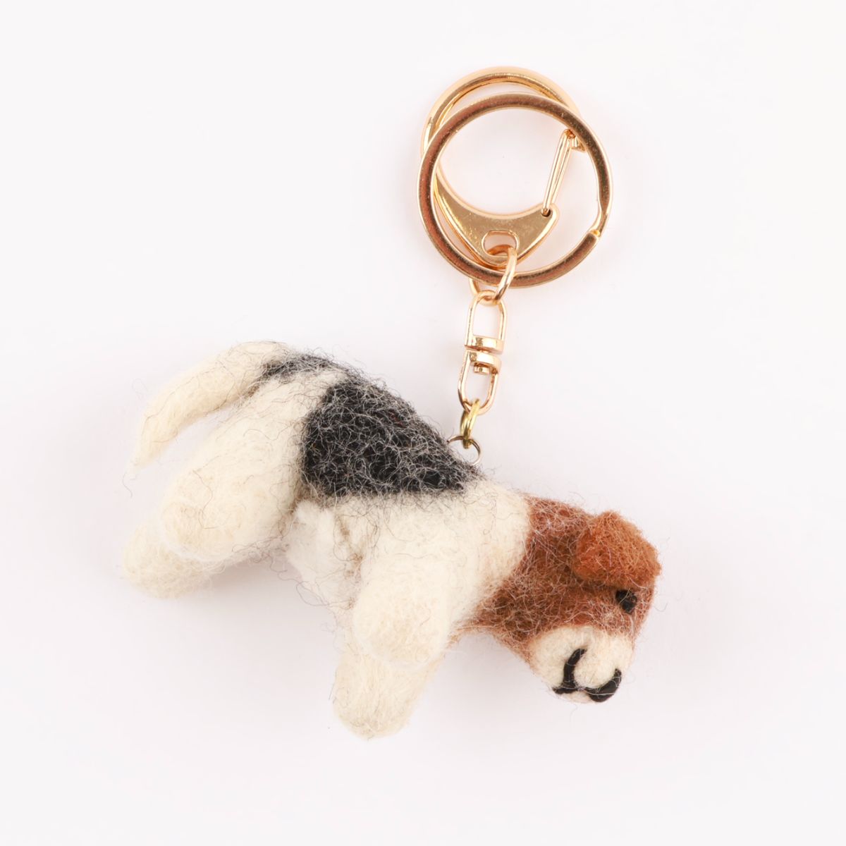 Nepal Handmade Wool Felt Dog Keychain - Dalmatian & Terrier Bag Charm