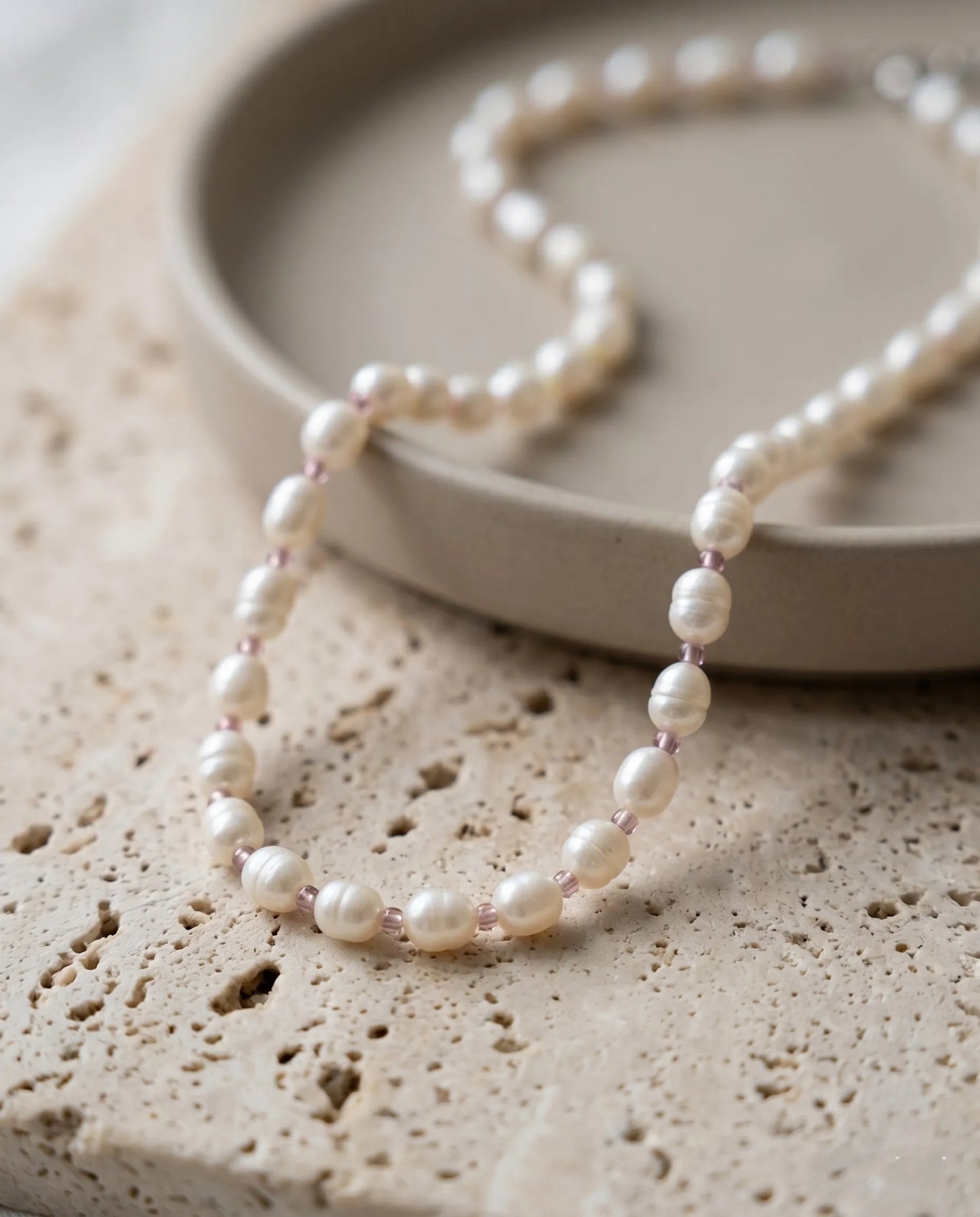 Real Freshwater Pearl & Color Bead Choker Necklace | Y2K Kitsch Neck Stack