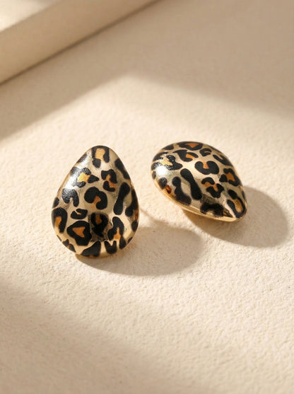 Lightweight Leopard Bold Statement Earrings 3 Styles CCB