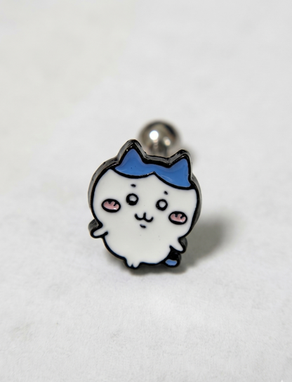 Chiikawa Hachiware Usagi Kawaii Barbell Stud Earring | Made in Korea
