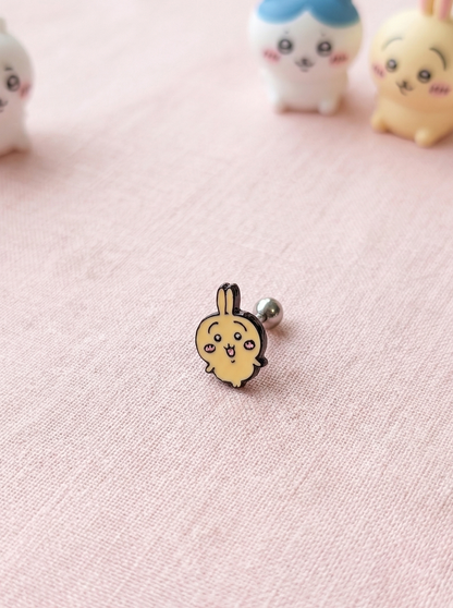 Chiikawa Hachiware Usagi Kawaii Barbell Stud Earring | Made in Korea