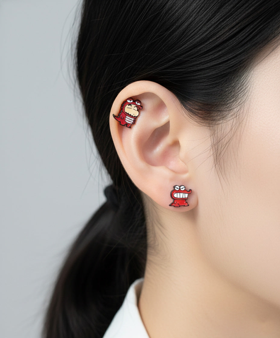 Shin-chan Character Earrings - Surgical Steel (12 Designs)