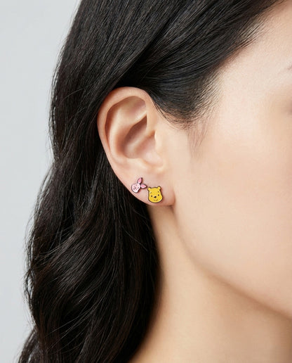 Disney Winnie the Pooh & Friends 4-Piece Stud Earring Set | 925 Silver Post Handmade