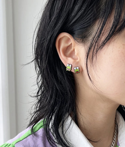 Keroppi Enamel Studs — K-Style Ear Stack