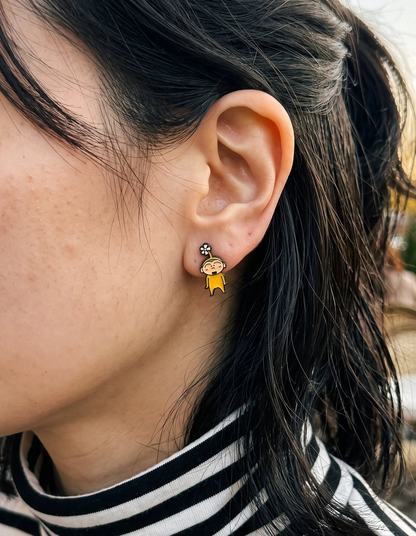 Crayon Shin-chan Mismatch Earrings — The K-Style Staple
