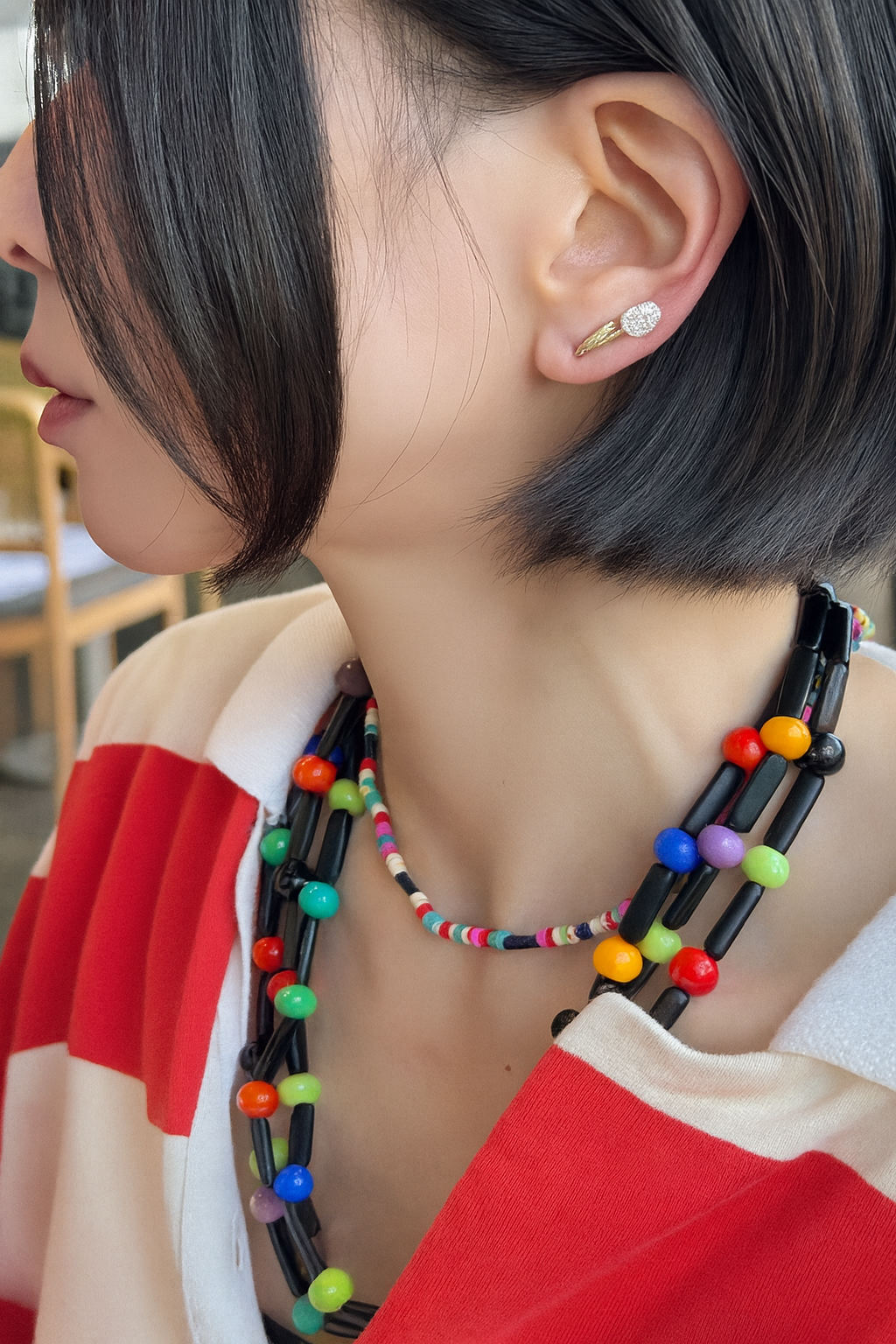 Asymmetric Tulip Ear Climbers - Gold