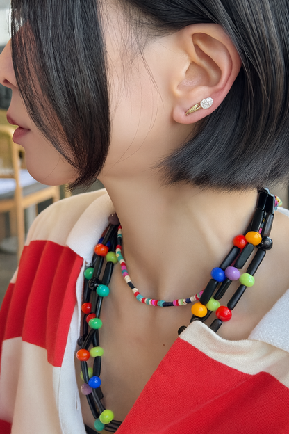 Asymmetric Tulip Ear Climbers - Gold