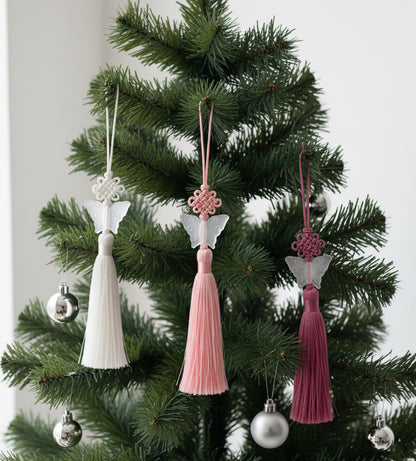 Korean Butterfly Norigae Tassel Charm - Traditional Knot Keychain