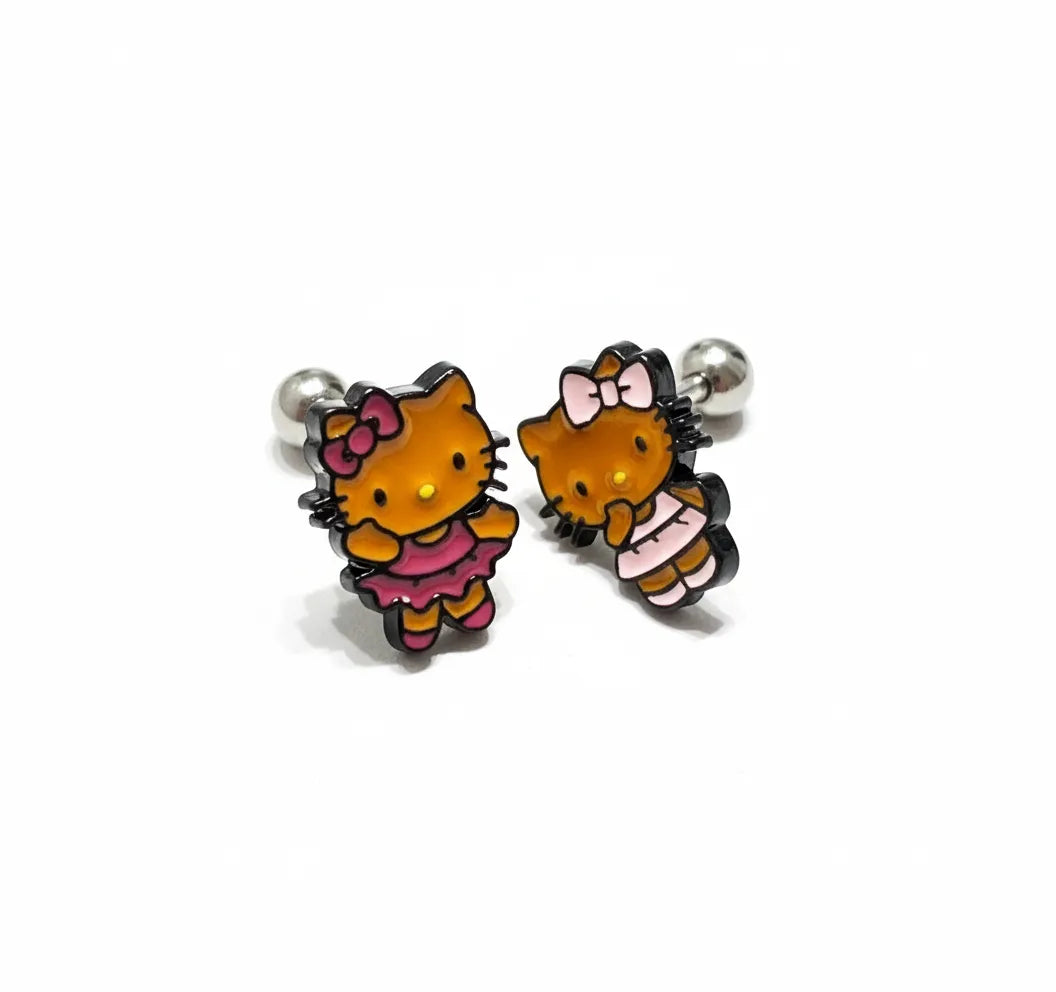 Hello Kitty Tanning Balletcore Piercing | Handmade in Korea (Sold Individually)