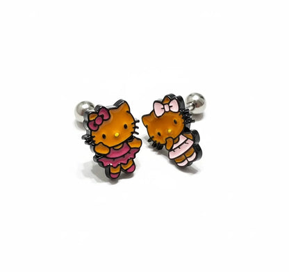 Hello Kitty Tanning Balletcore Piercing | Handmade in Korea (Sold Individually)