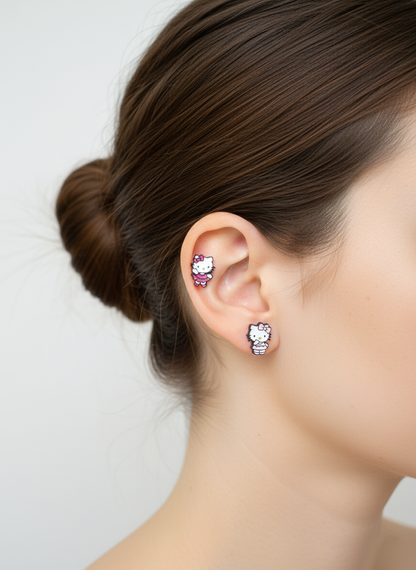 Hello Kitty Inspired Surgical Steel Barbell Piercing