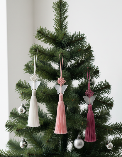 Korean Butterfly Norigae Tassel Charm - Traditional Knot Keychain