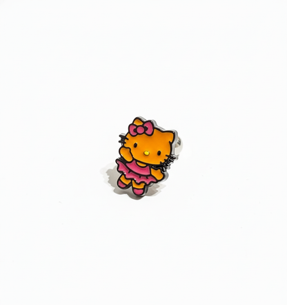 Hello Kitty–inspired Barbell earring playful Hawaii-style, surgical steel, Sold as single.