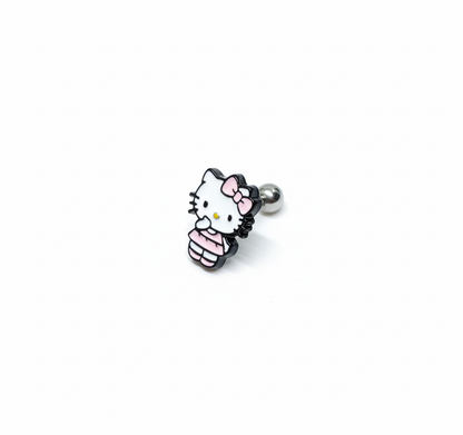 Hello Kitty Inspired Surgical Steel Barbell Piercing
