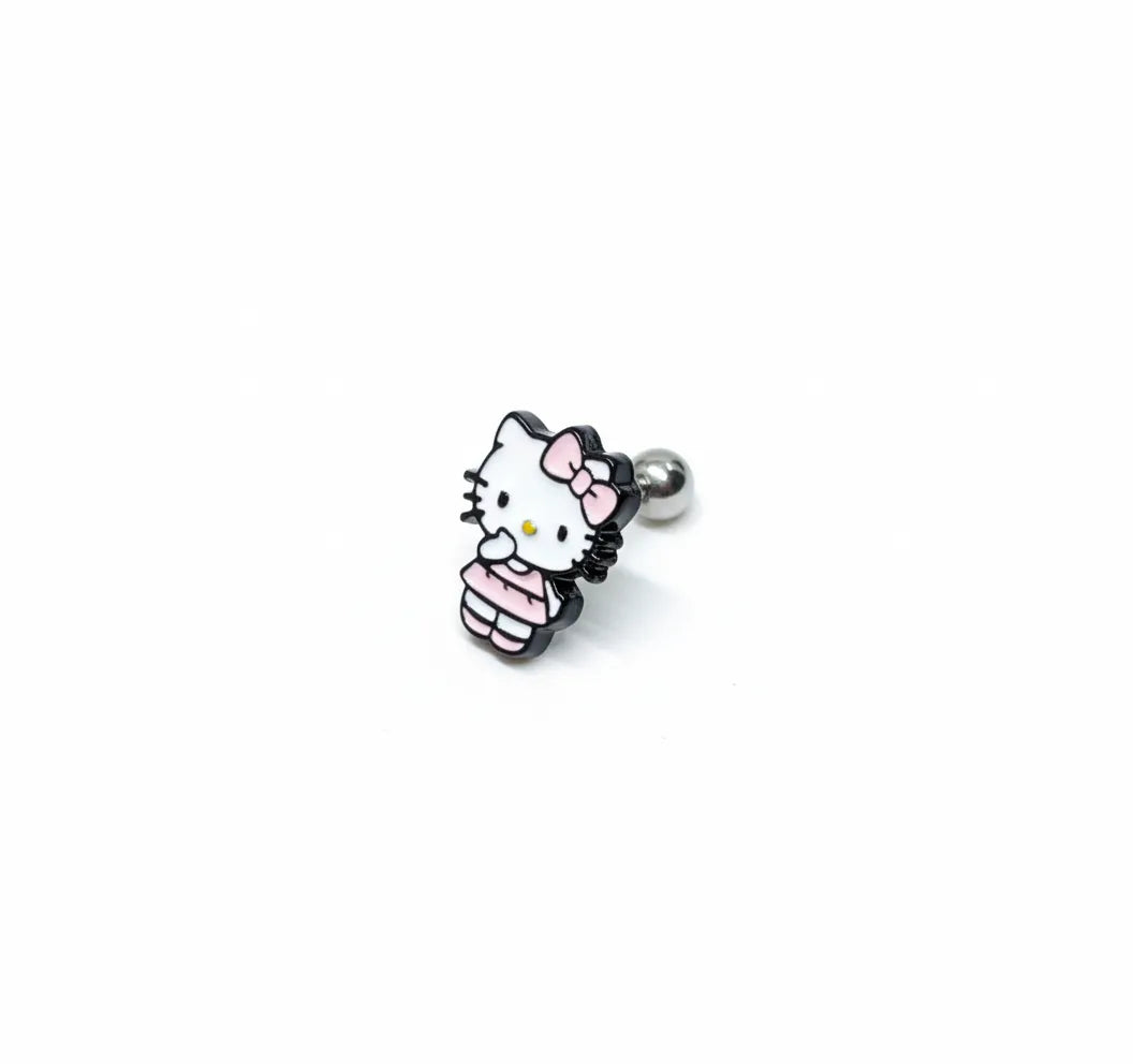 Ballet Kitty Barbell Stud | Coquette Ear Stack Piercing