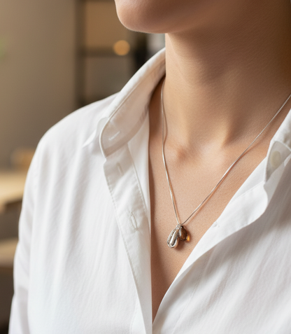 Coffee Bean Pendant Necklace - Barista Inspired Jewelry