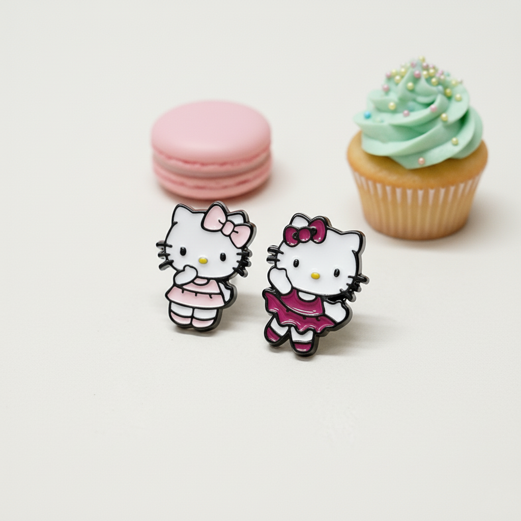 Hello Kitty Inspired Surgical Steel Barbell Piercing