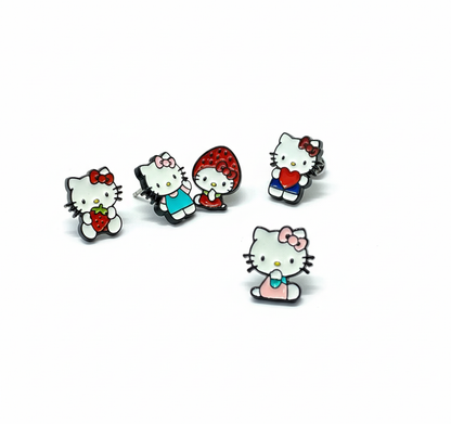 Hello Kitty Surgical Steel Stud Earrings — Cute Character Options in 5 Designs