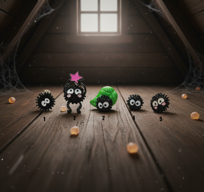 Soot Sprite Susuwatari Barbell Earrings – Studio Ghibli Inspired Surgical Steel | 8TTITTO8