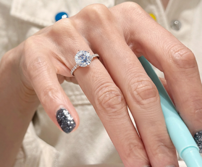 CZ Solitaire Eternity Band - Engagement & Anniversary Ring