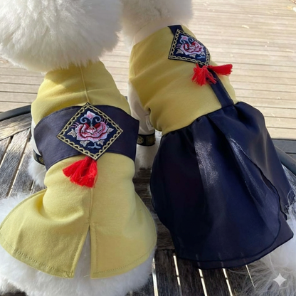 Korean Hanbok for Dogs - Traditional Pet Outfit