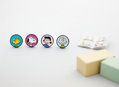 Handmade Snoopy, Woodstock, Lucy & Charlie Brown Studs – 4-Pair Silver Post Set
