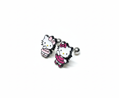 Hello Kitty Inspired Surgical Steel Barbell Piercing