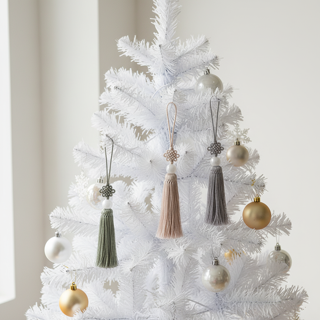 Korean Norigae Tassel Charm with Jade Bead Ornament