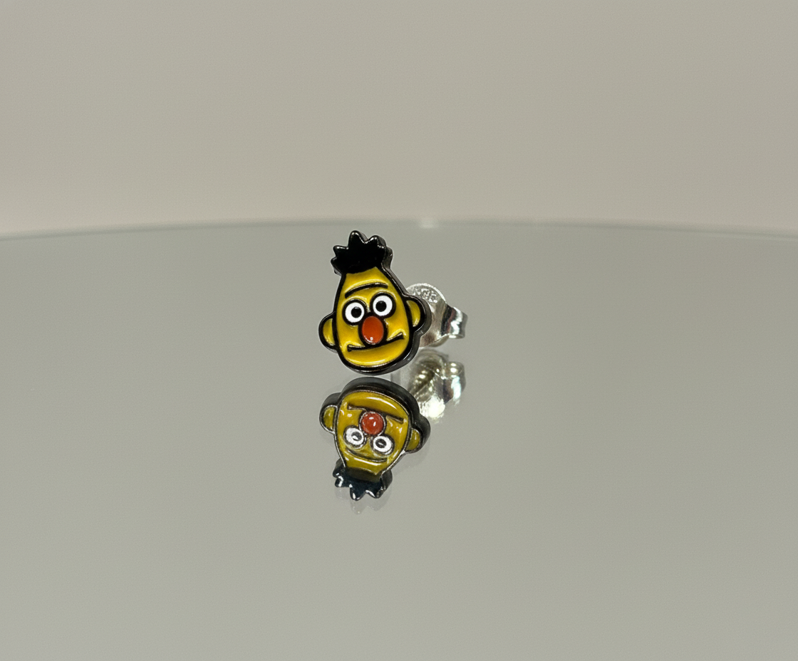 Sesame Street Barbell Earrings - Surgical Steel | Elmo, Cookie Monster, Bert & Ernie | Korean Made