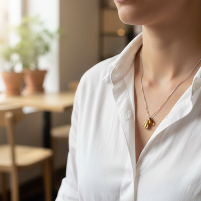 Coffee Bean Pendant Necklace - Barista Inspired Jewelry