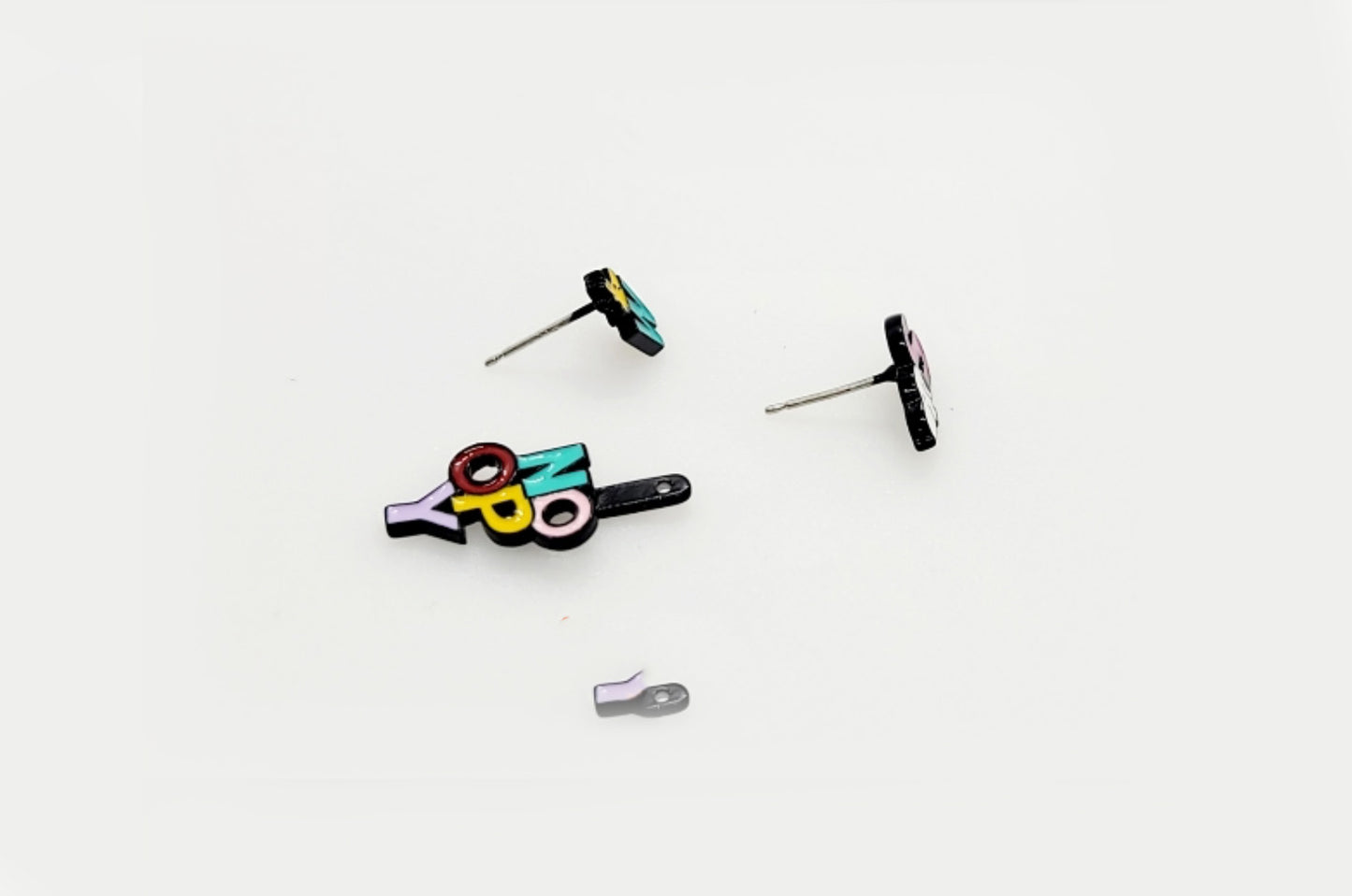 Snoopy Inspired 2-Way Drop Earrings – Sterling Silver Post | Handmade in Korea