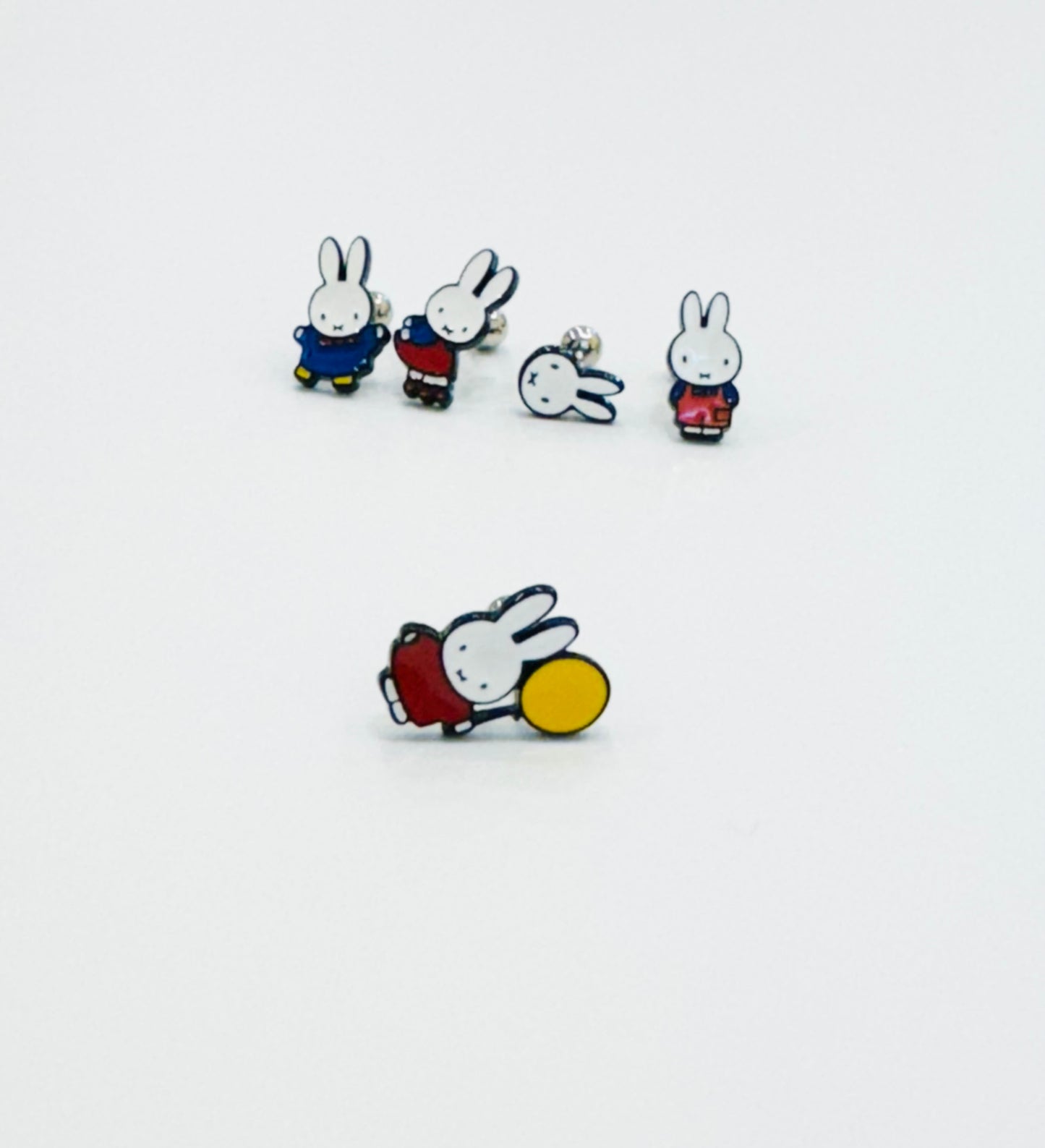 Miffy-Inspired Bunny Balloon Barbell | Kawaii Inner Conch Piercing | Made in Korea