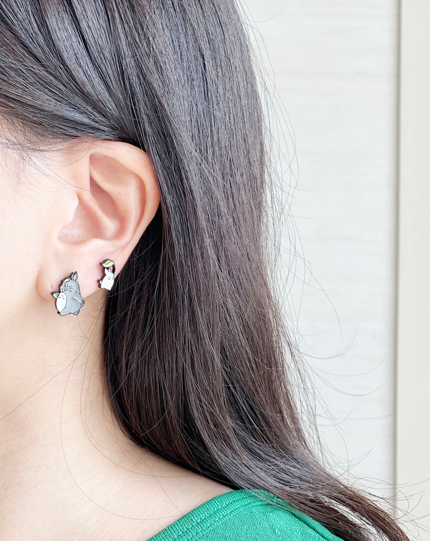 Studio Ghibli Totoro Catbus Soot Sprite Stud Earring Set - 3 Pieces with 925 Silver Posts | Character Jewelry