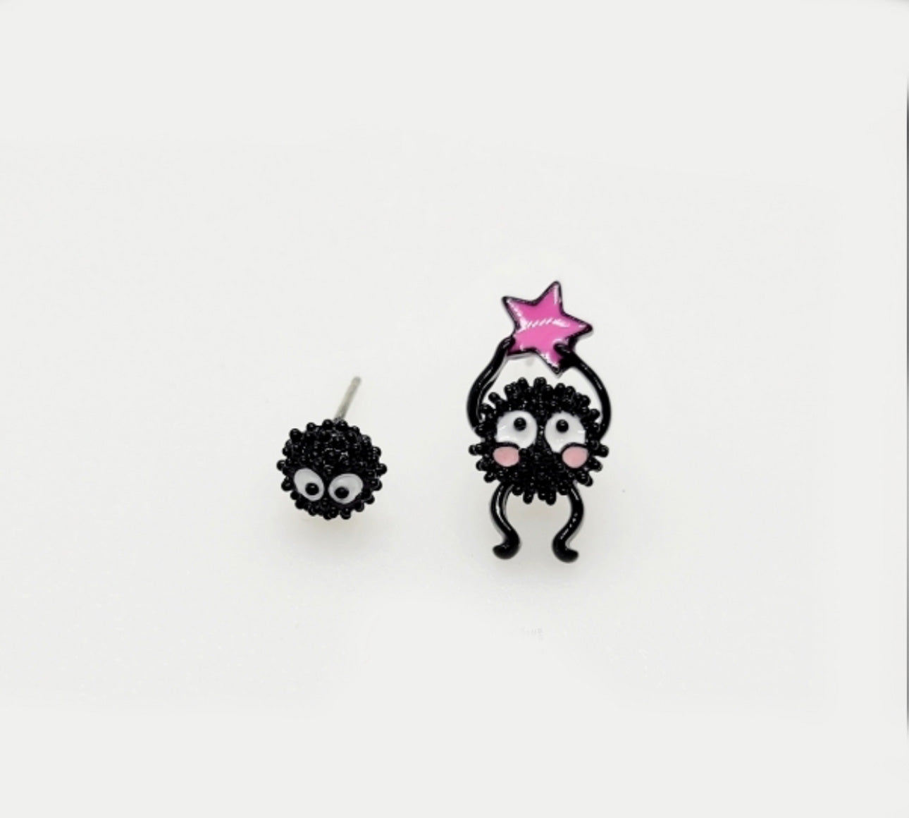 Soot Sprite Earrings Set - Spirited Away Inspired 925 Silver