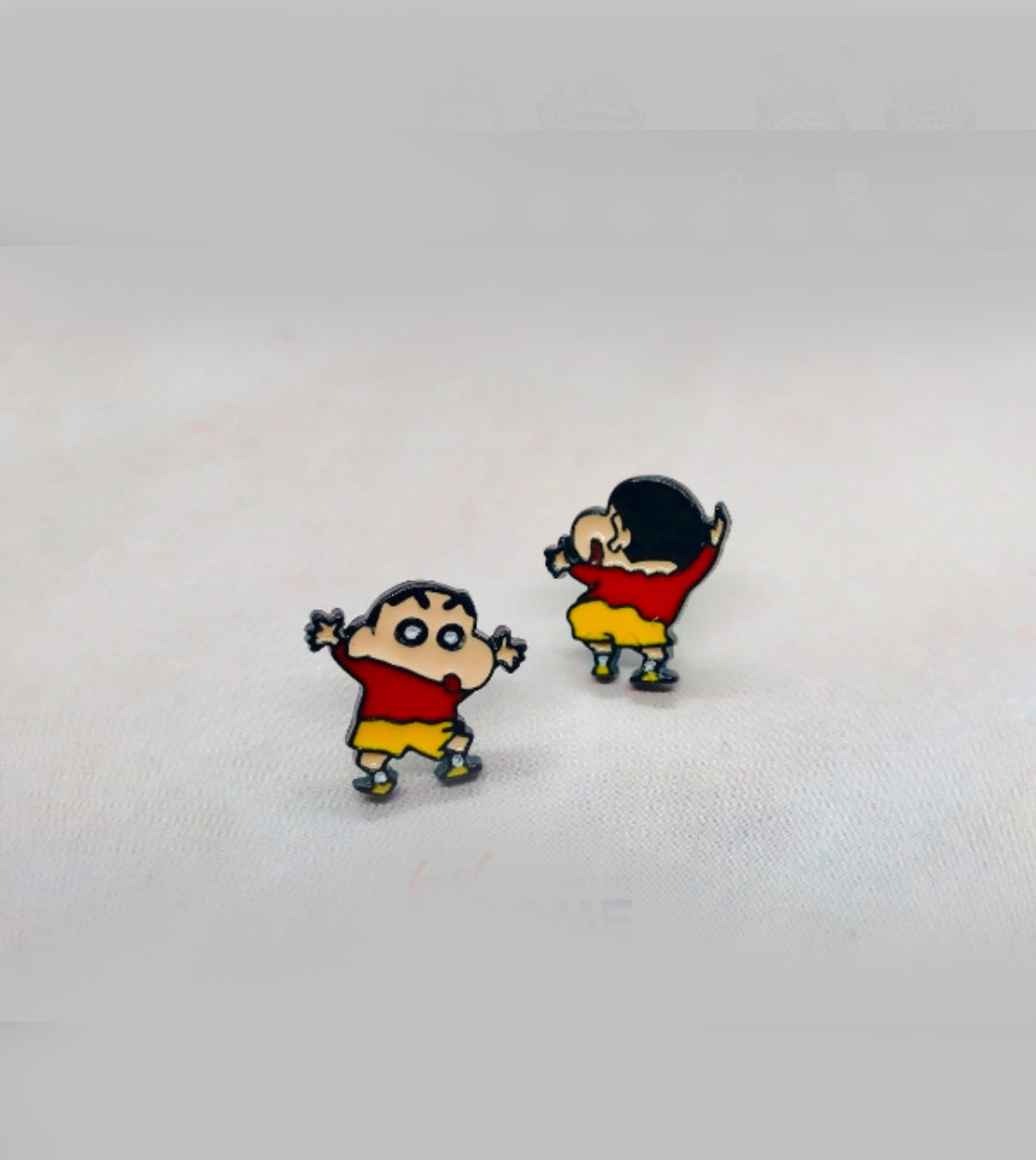Crayon Shin-chan & Waniyama Dino-Inspired Studs | Handmade in Korea | Silver Post