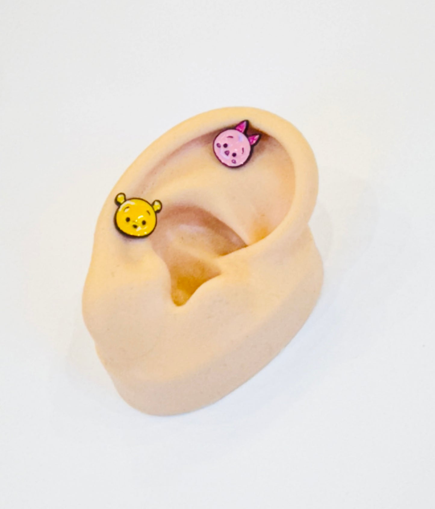 Tsum Tsum-Inspired Barbell Ball Earrings in Lotso, Pooh, Piglet & Hamm | 8TTITTO8
