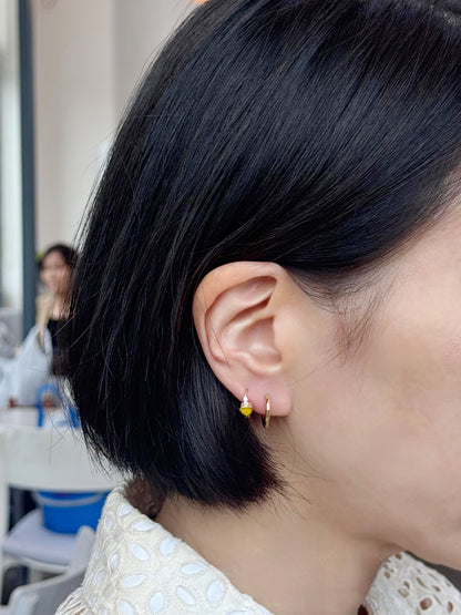 Y2K kawaii earring set worn showing mix and match style