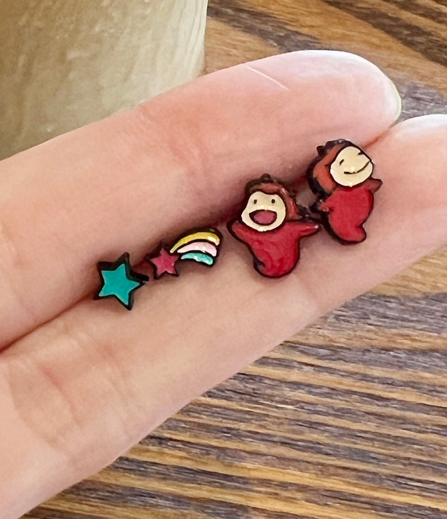 Ponyo Earring Set - Studio Ghibli Inspired Jewelry, 925 Silver
