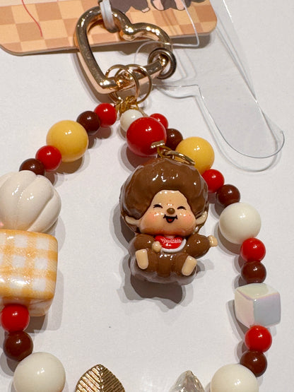 Monchhichi Inspired Beaded Keychain | Handmade Kawaii Charm | Made in Korea