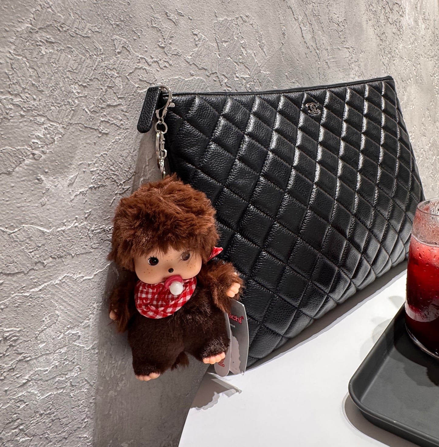 Monchhichi Baby Plush Doll Keychain – Kawaii Soft Bag Charm