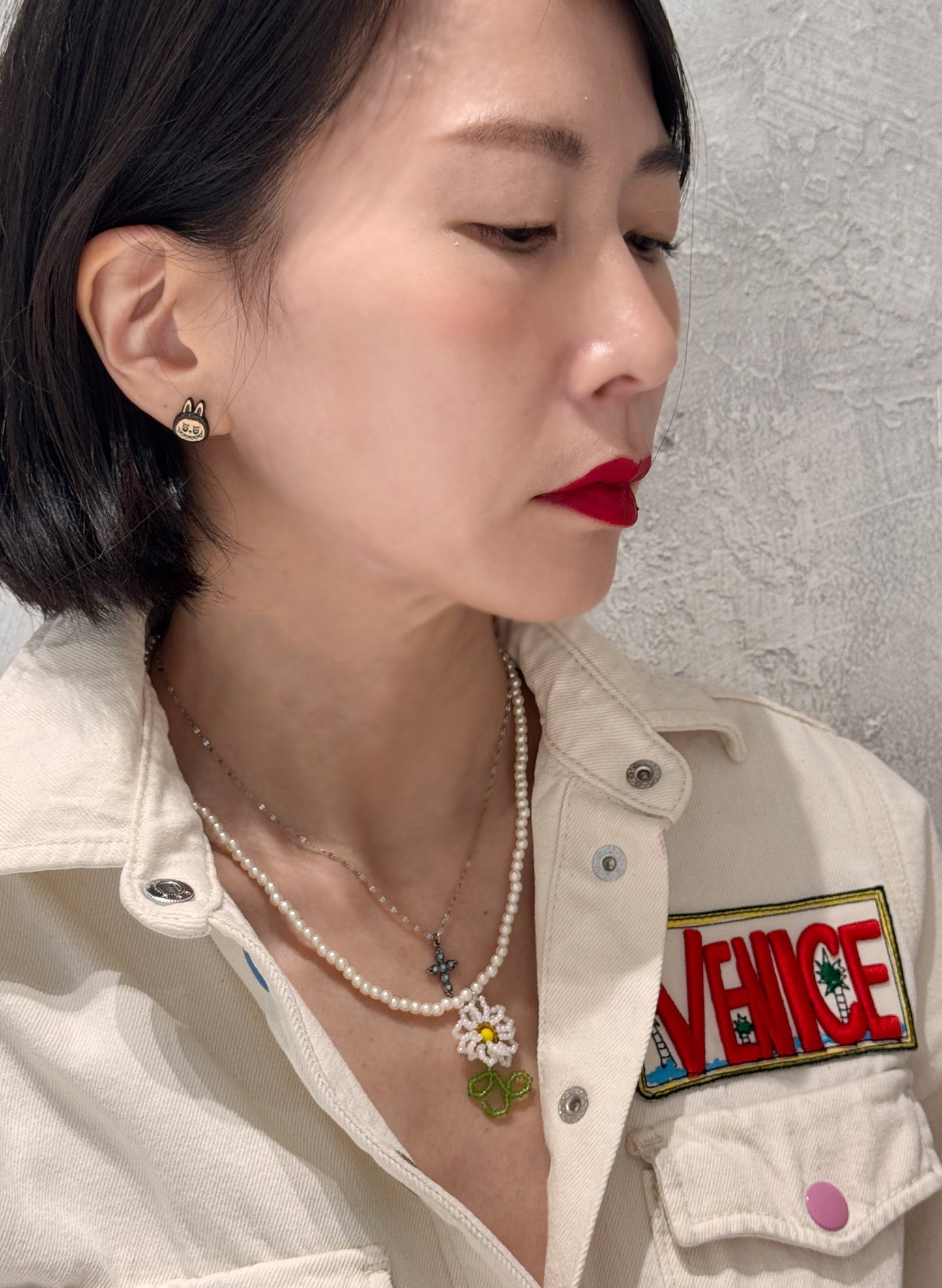 LaBubu Inspired Silver Post Earrings – Handmade in Korea | 8TTITTO8