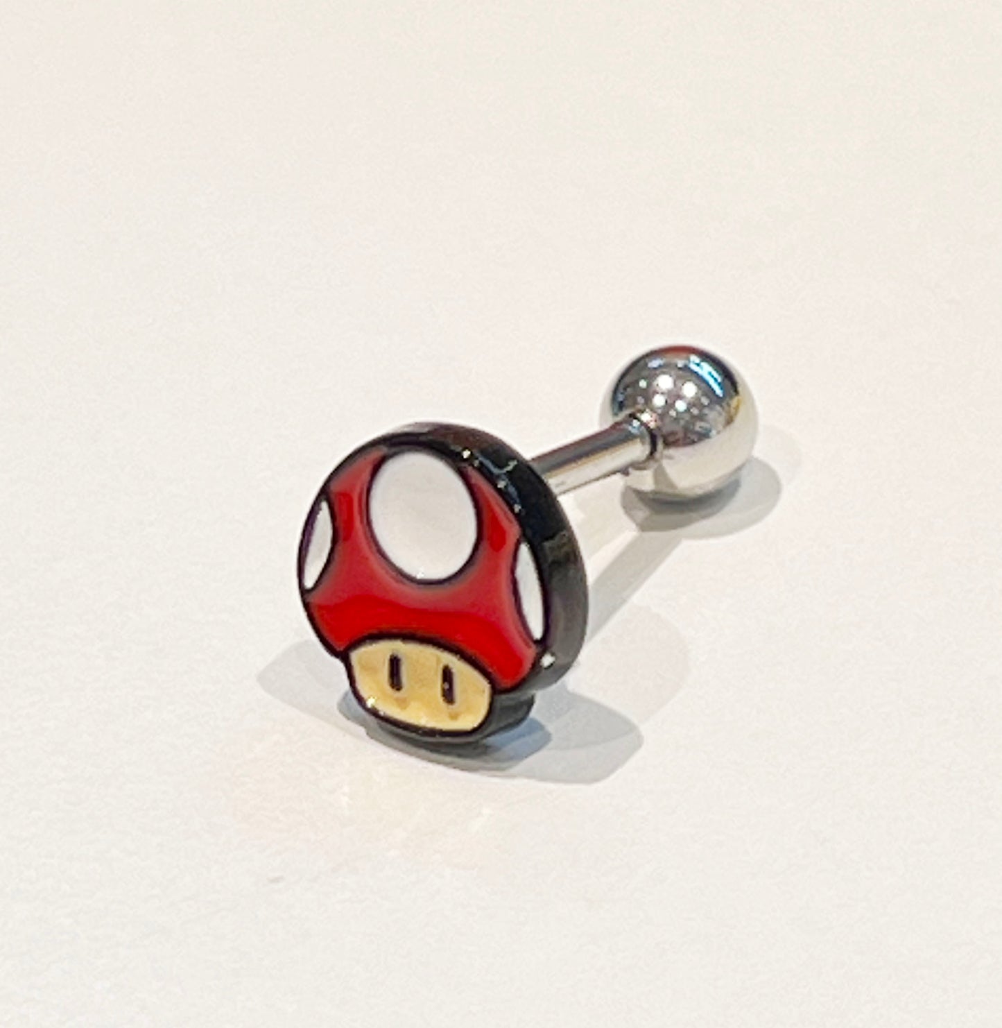 Super Mario Question Box/Star Barbell Ball Earring (Handmade in Korea)