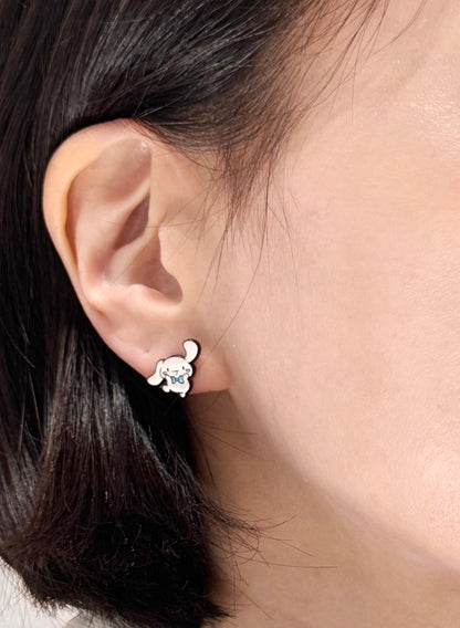 Cinnamoroll Mismatched Silver Post Earrings – Handmade in Korea