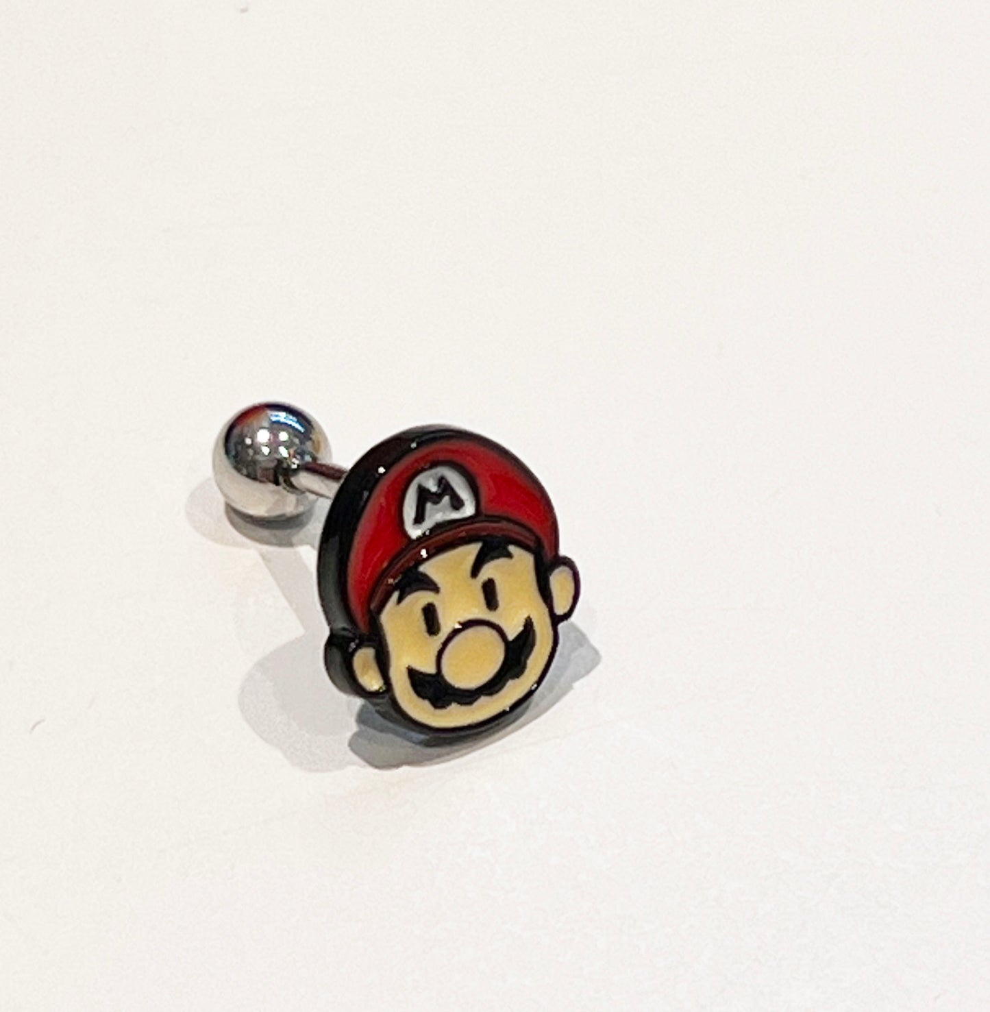 Super Mario Question Box/Star Barbell Ball Earring (Handmade in Korea)