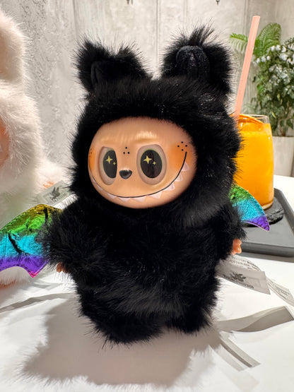 Labubu Inspired Plush Keychain - White, Black, and Pink Characters | ZIMOMO