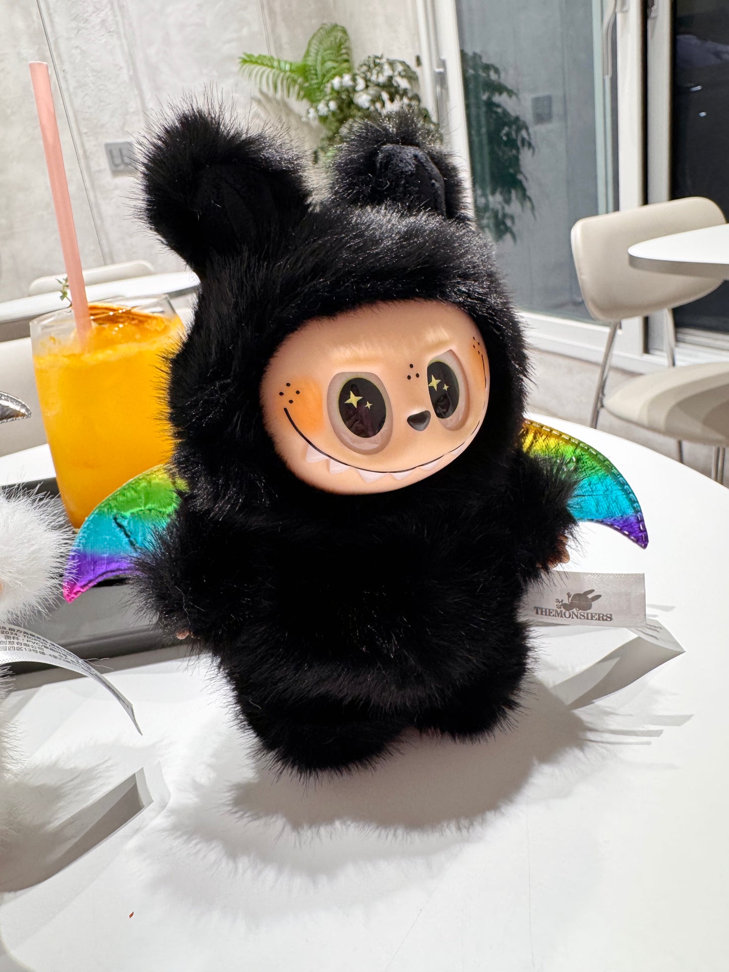 Labubu Inspired Plush Keychain - White, Black, and Pink Characters | ZIMOMO